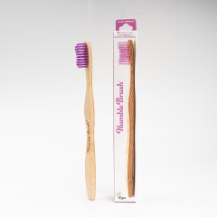 Humble Brush Bambu Orta Sert Yetişkin Diş Fırcası- Pembe
