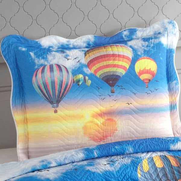 Tek Kişilik  Kapitoneeli  Yatak Örtüsü Takımı Ballon