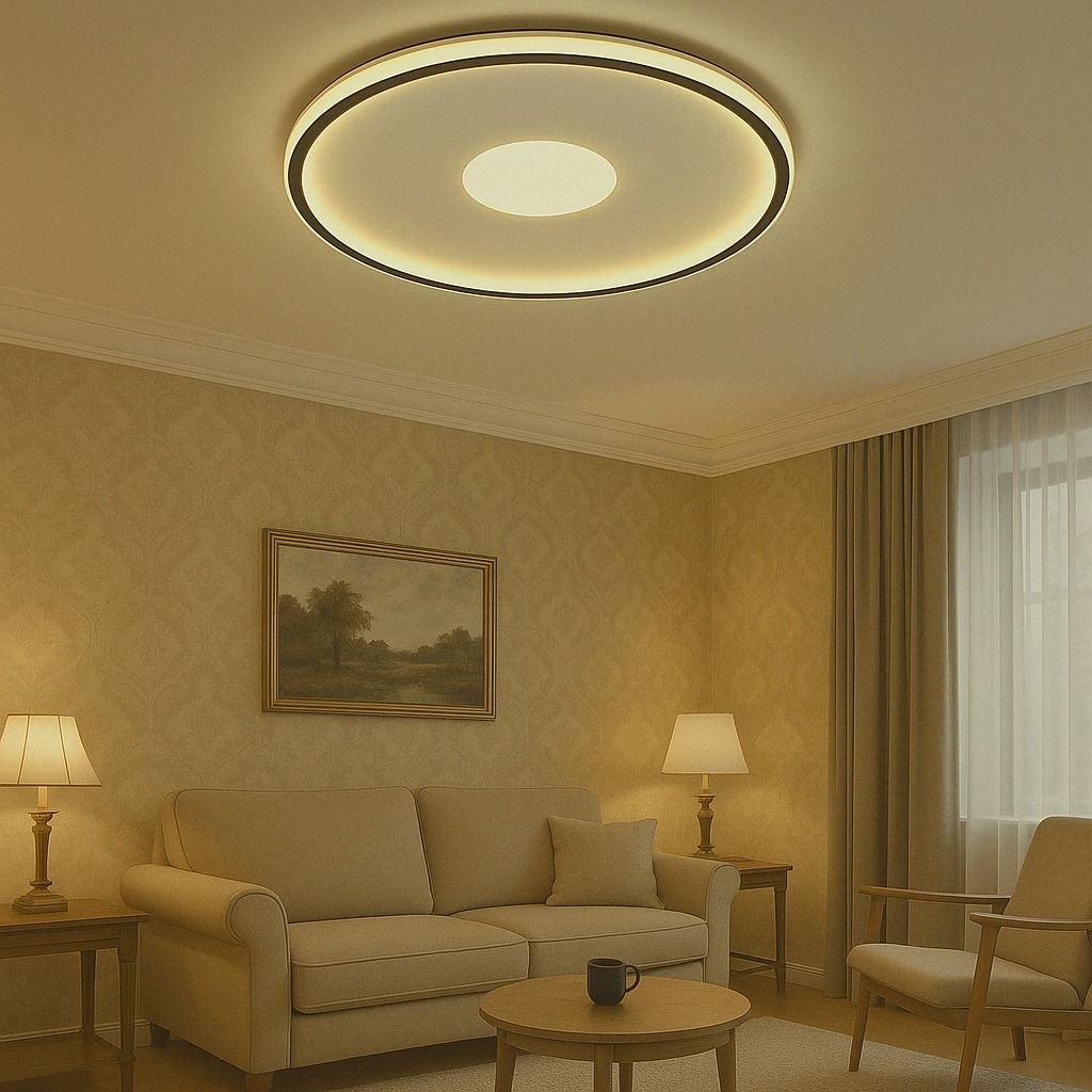 Modern Dekoratif Yuvarlak Plafonyer Led Avize 3 Renk