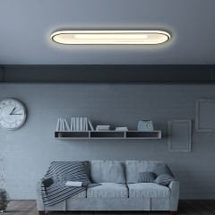 Modern Dekoratif Oval Plafonyer Led Avize 3 Renk
