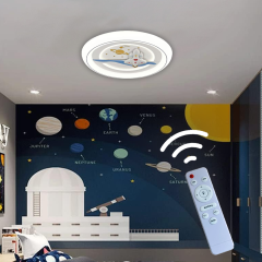 Uzay Temalı 3 Renk Kumandalı Led Çocuk Odası Avizesi