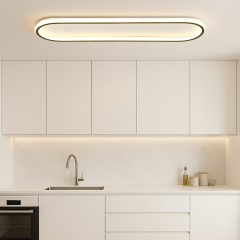 Easy Modern Dekoratif Oval Plafonyer Led Avize 3 Renk
