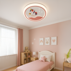 Kız Çocuğu 3 Renk Kumandalı Led Çocuk Odası Avizesi(ACR-31-K PLAFONYER )