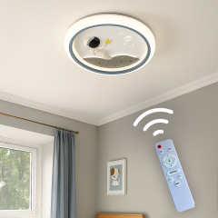 Erkek Çocuğu 3 Renk Kumandalı Led Çocuk Odası Avizesi(ACR-31-E PLAFONYER )
