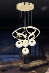 Dekoratif Led Avize ACR-024-Toplu Gold