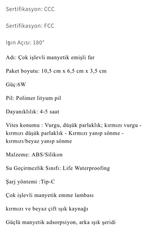 Mıknatıslı Kafa Lambası