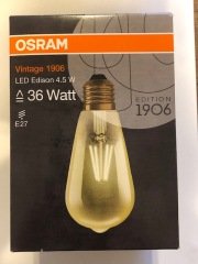 OSRAM 4.5W VİNTAGE 1906 LED EDİSON  RUSTİK LED AMPUL ( 4 ADET )