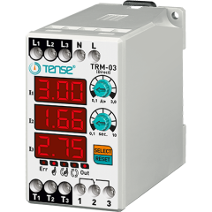 TENSE - TRM-03 3x3 Hane LED Display Ekranlı Direkt Dijital Termik Rölesi
