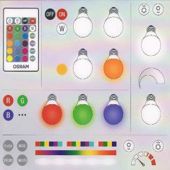 OSRAM Led Star RGB  9W Dimmable E27 Duy Renk Değiştiren Uzaktan Kumandalı Led Ampul