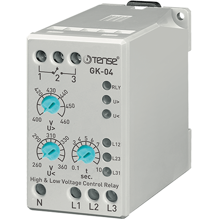 TENSE - GKM-11 Analog Ayarlı Aşırı ve Düşük Monofaze Gerilim Kontrol Rölesi