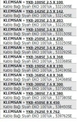 KLEMSAN » YKB-368SE 4,8 X 368  Kablo Bağı Siyah EKO 100'lük , 534368SE
