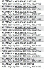 KLEMSAN » YKB-762SE 9 X 762  Kablo Bağı Siyah EKO 100'lük , 539762SE