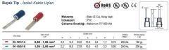 ŞAFAK - IK-102/18 1,50-2,50 mm Bıçak Tip İzoleli Kablo Ucu 200 Adet