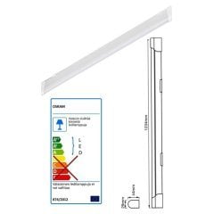 OSRAM LED Value Batten 20W 4000K Kırık Beyaz Işık Led Bant Armatür 120 cm + Arapuarlı Kablo