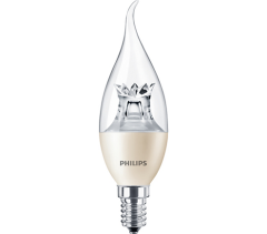 PHILIPS Diamond Spark 6-40W Master Led Candle BA38 Dimmable Core Pro Master E14 2700K Sarı Işık Kıvrık Uçlu Led Ampul