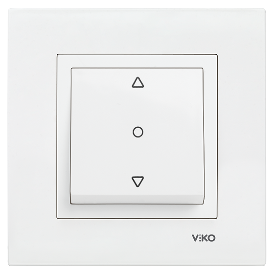 VİKO - Karre-Meridian Beyaz Tek Düğmeli Jaluzi Mekanizma