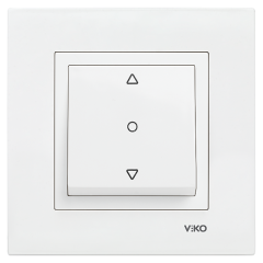 VİKO - Karre-Meridian Beyaz Tek Düğmeli Jaluzi Mekanizma