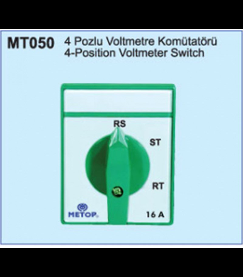 METOP - MT050 16A 4 Fazlı Voltmetre Komütatörü 16A