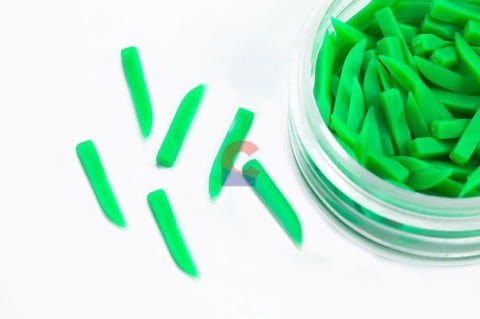 Plastic Wedges Green - Thin Short (100Pcs)