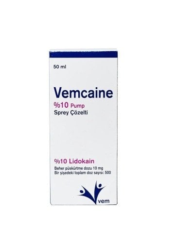 Vemcaine 50ml Sprey /Topikal Anestezi