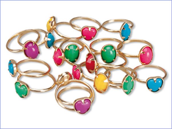 Miratoi - No. 6 Assorted Toy, Finger Rings (100 adet)