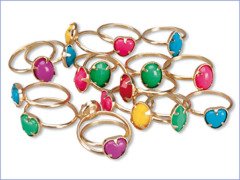 Miratoi - No. 6 Assorted Toy, Finger Rings (100 adet)