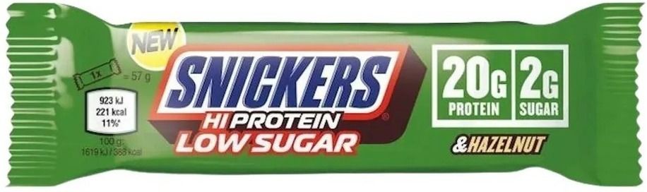 SNICKERS HIGH PROTEIN BAR LOW SUGAR HAZELNUT 57G