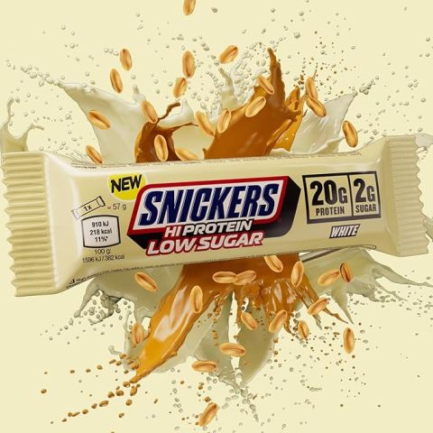 SNICKERS HIGH PROTEIN BAR LOW SUGAR WHITE 57G