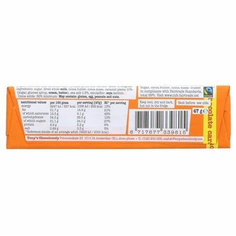 TONYS MILK CARAMEL SEA SALT 47G
