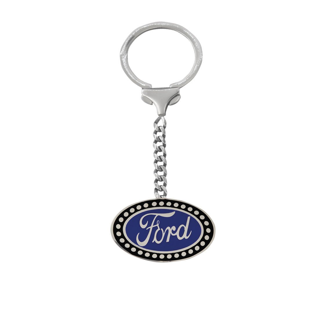Gümüş Ford Armalı Mineli İsimli Anahtarlık