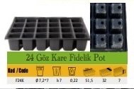 24 Göz Kare Fidelik Pot ( 10 Adet )