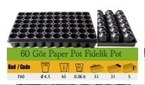 60 Göz Paper Pot Fidelik Pot ( 10 Adet )