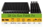 128 Göz Kare Fidelik Pot ( 10 Adet )