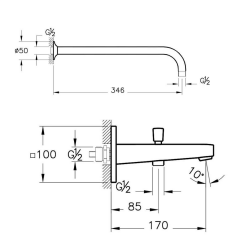 Artema A49280 Root Square Ankastre Banyo Seti