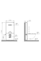 VitrA Vitrus 770-5770-01 Cam Rezervuar Asma Klozetler için Stop Valfli 3/6 L Siyah