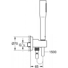 Grohe Su Çıkış Dirsekli El Duş Seti Euphoria Krom - 26404000