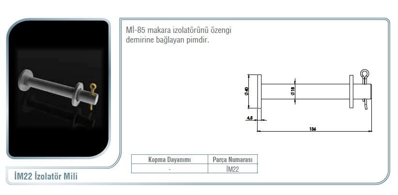 İM 22 IZOLATOR MİLİ