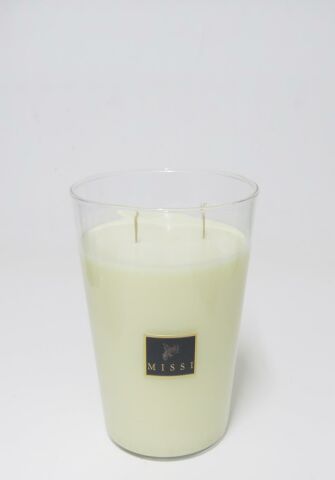 Büyük Cam Vazo Dark Amber Kokulu Vegan Mum (1200 gr)