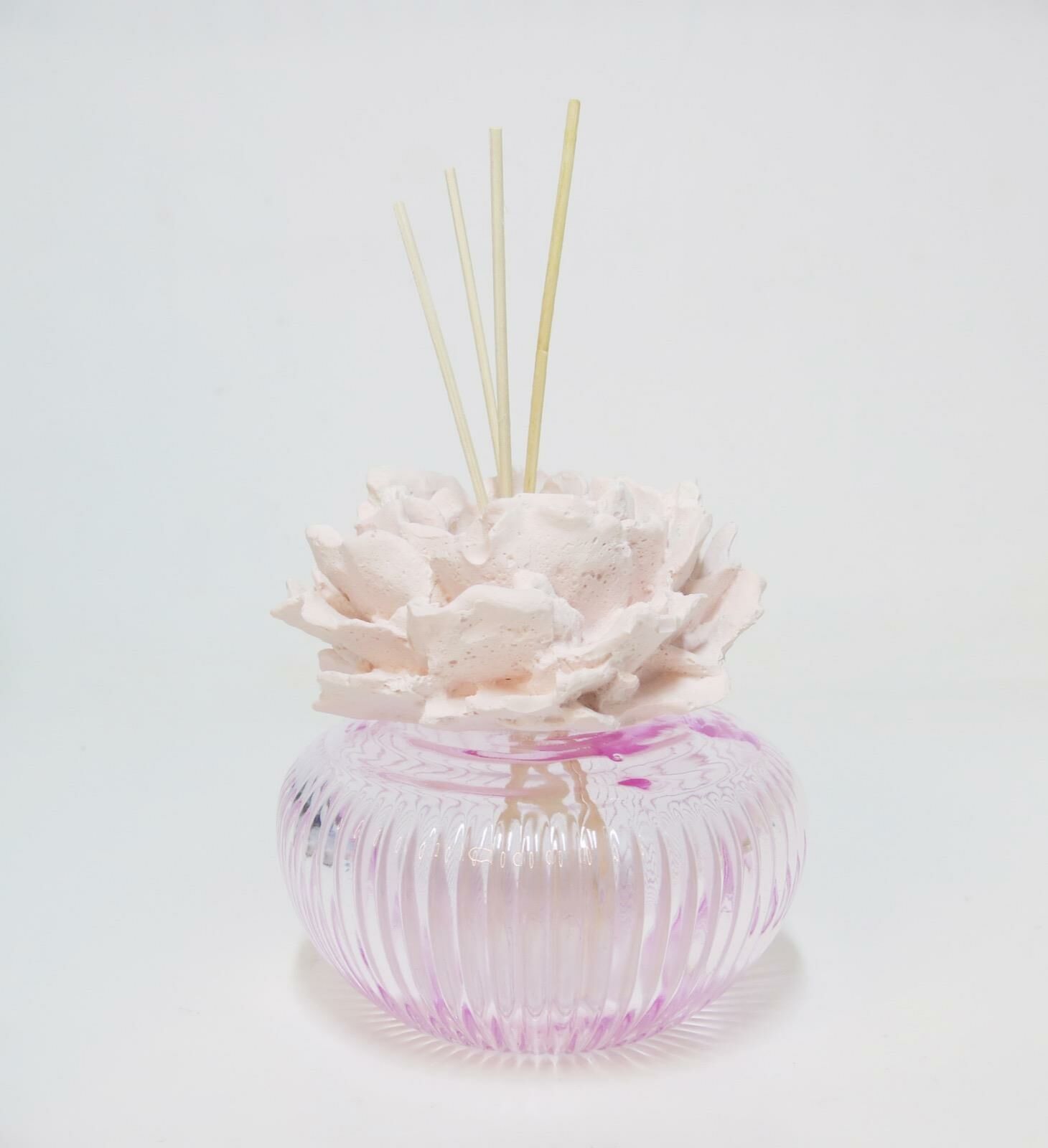MİSSİ KRİSTAL ŞİŞE PEMBE GÜL TAŞLI WHITE JASMINE ODA KOKUSU