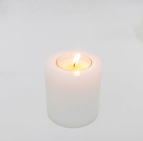 7X8 cm Düz Kesim Blok Mumluk ve Tealıght Seti