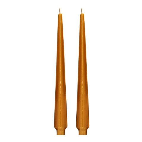 Yılbaşı 2 Li Gold Piramit Şamdan Mum Seti-33 Cm