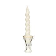 2li Twirl Glow Beyaz Şamdan Mum Seti (18 cm)