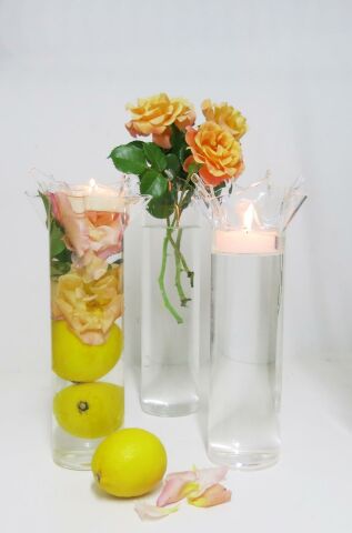 MİSSİ EL YAPIMI RUF YAKA CAM MUMLUK VE TEALIGHT SETİ