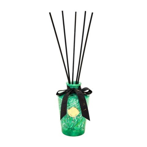 130 ml Yeşil Batik Cam Şişe Vanilya Sandal Oda Kokusu