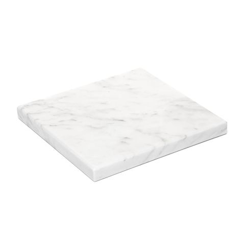 Dekoratif Sunumluk Gri Dalgalar Doğal Mermer Taş - 20x20 cm