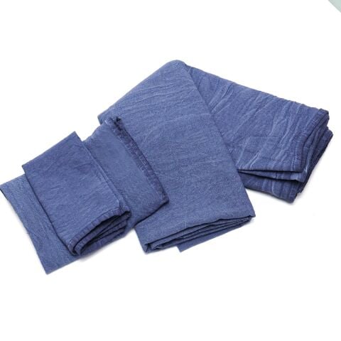 Taşlanmış Indigo Denim Pamuk Masa Örtüsü