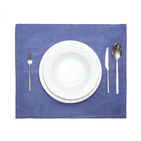 Taşlanmış Indigo Denim Pamuk Amerikan Servisi- 2'li Set