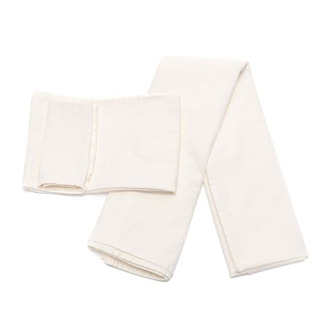 Taşlanmış Ekru Denim Pamuk Amerikan Servisi- 2'li Set