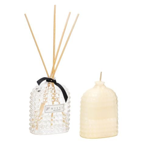 100 ml Oval Kristal Şişe Cam Şişe Dark Amber Oda Kokusu ve Mum Seti