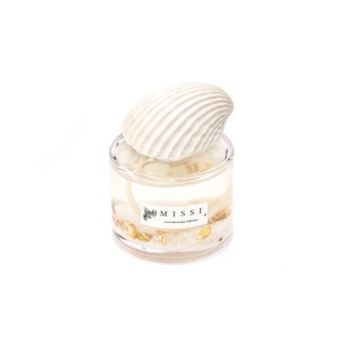 Marin 100 ml Ekru Deniz Midyesi Seramik Taşlı Ice Flowers Oda Kokusu